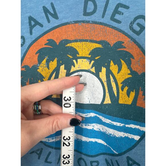San Diego Shirt Mens 2XL Blue Graphic Tee California Beach Retro - Picture 5 of 6